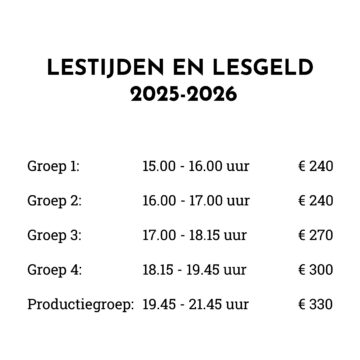 lestijden lesgeld jts